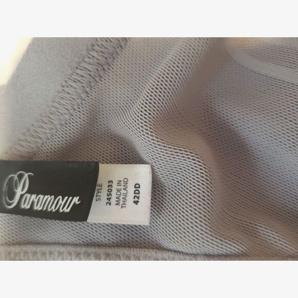 Paramour Grey Satin Mesh Seamless Underwired Bra 42DD - Picture 4 of 9